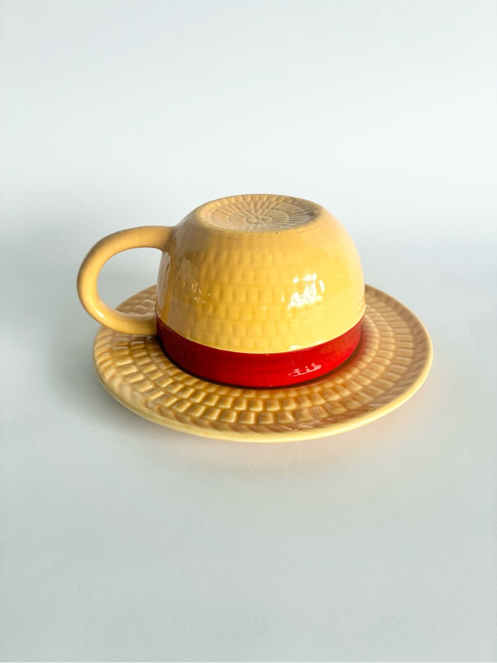 One Piece Luffy Straw Hat Ceramic Mug & Saucer Set
